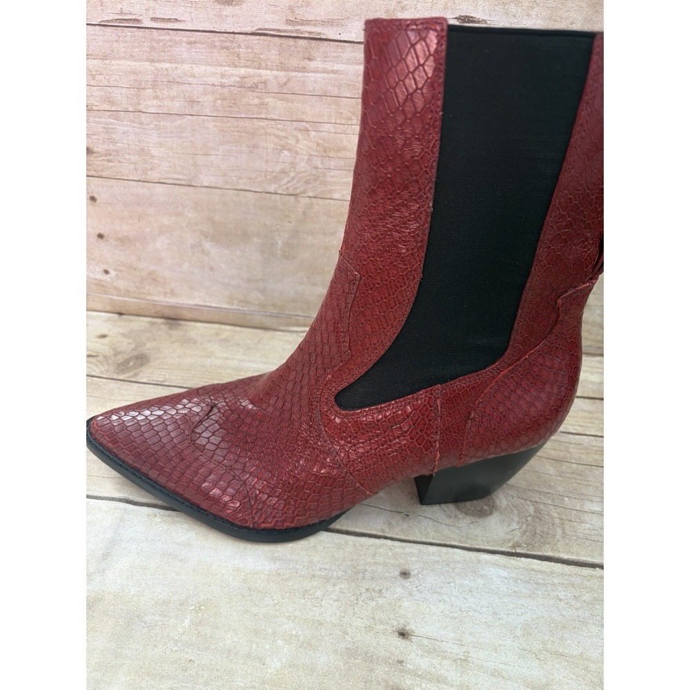 Ladies‎ MATISSE Keith Snakeskin Boots Red,  Size 9.5, Excellent Condition - Picture 8 of 12